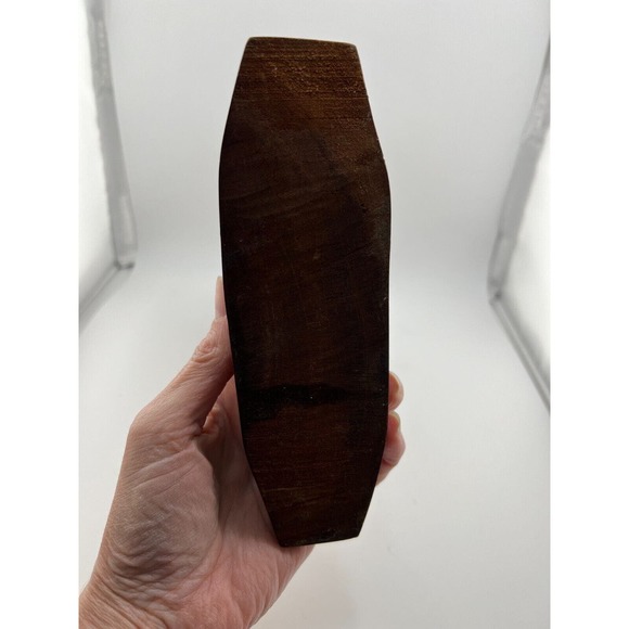 Vintage Hand Carved Brown Wooden Home‎ Decorative Fish Sculpture Animal Figurine - Picture 8 of 10